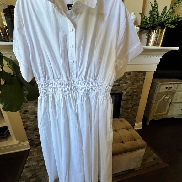 J. Crew Elena White Midi Shirt Dress NEVER WORN - Picture 4 of 7